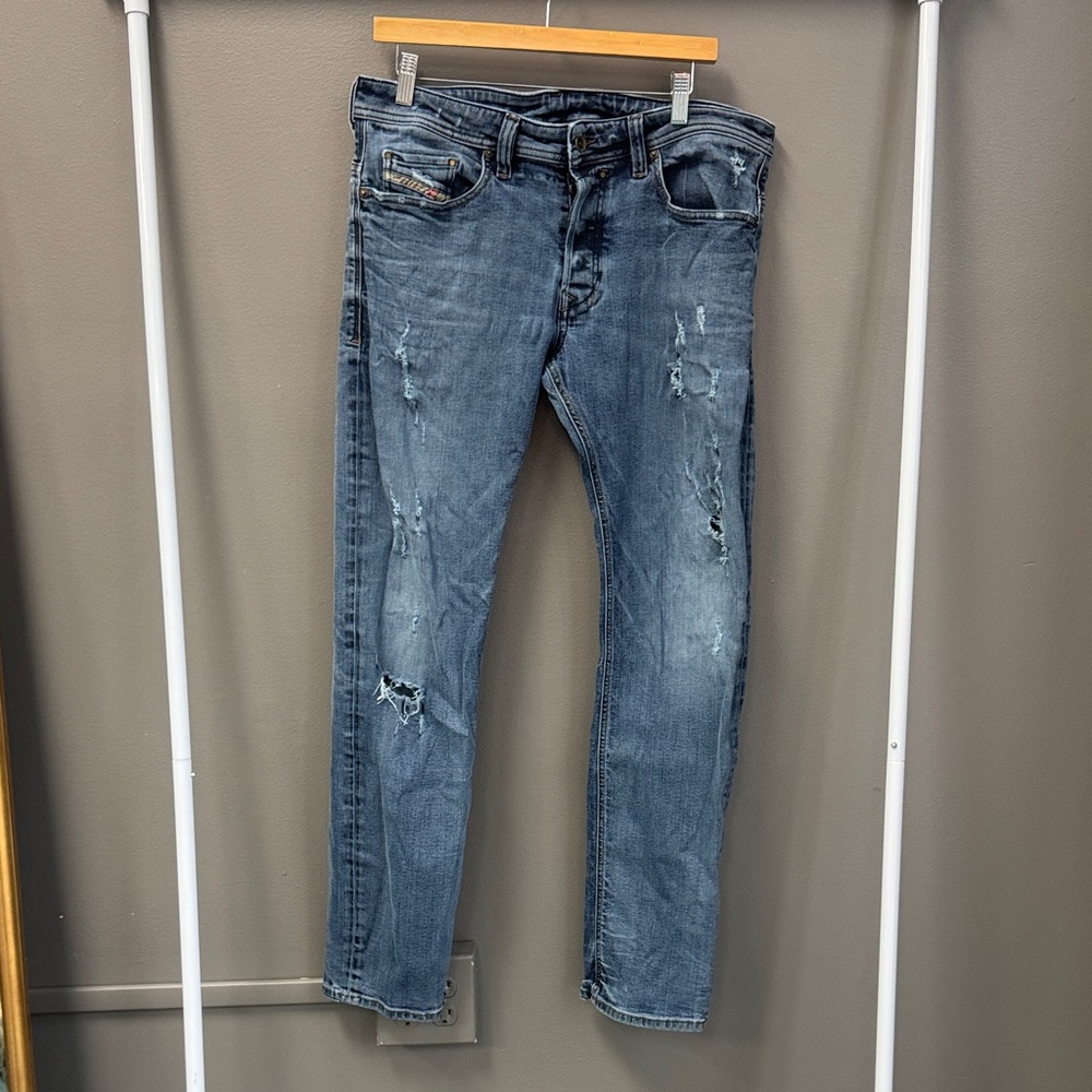 Diesel Men's Slim Fit Distressed Denim Jeans